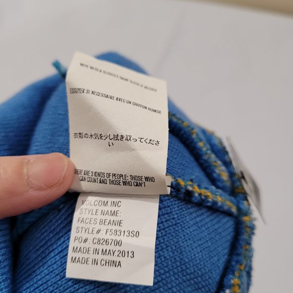 NWT Volcom Boy's Skate Surf Blue Yellow Faces - Picture 6 of 6